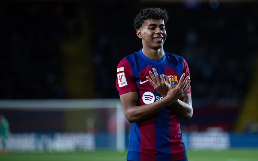 VIDEO: Lamine Yamal taunts Real Madrid with savage custom Barcelona shirt at La Liga title parade