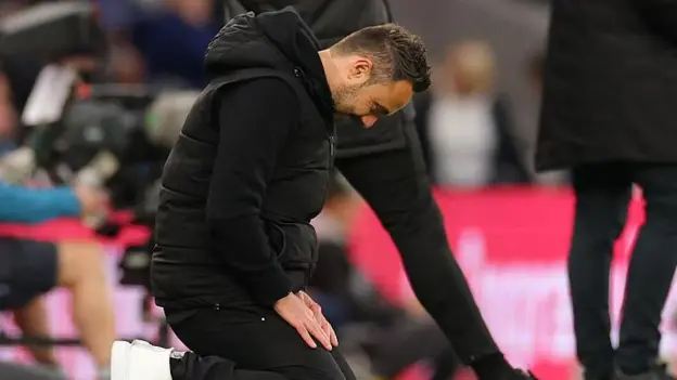 De Zerbi says referees was not calm during Tottenham draw vs Leeds