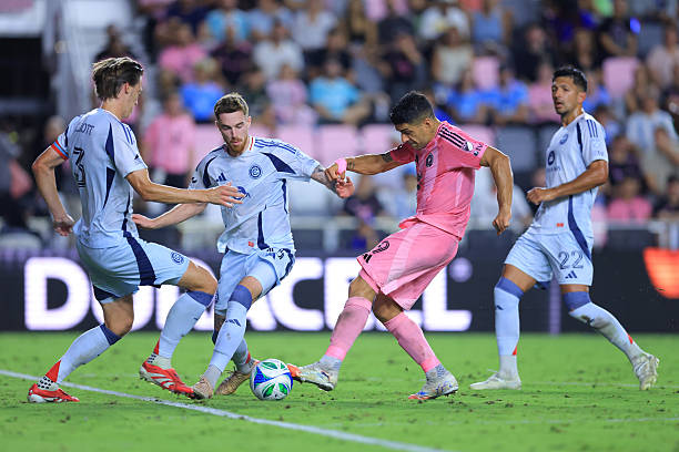 Lionel Messi playing for Inter Miami during an MLS match