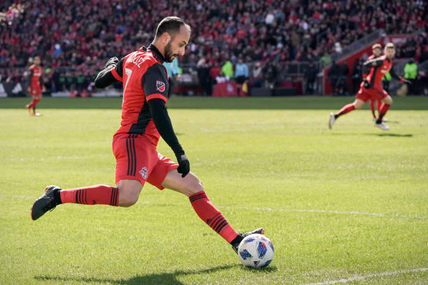 Columbus vs Toronto soccer player competing during an exciting match action moment