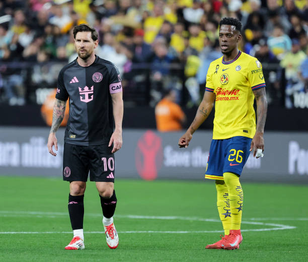 Inter Miami vs Club América Matches with two players standing on the field